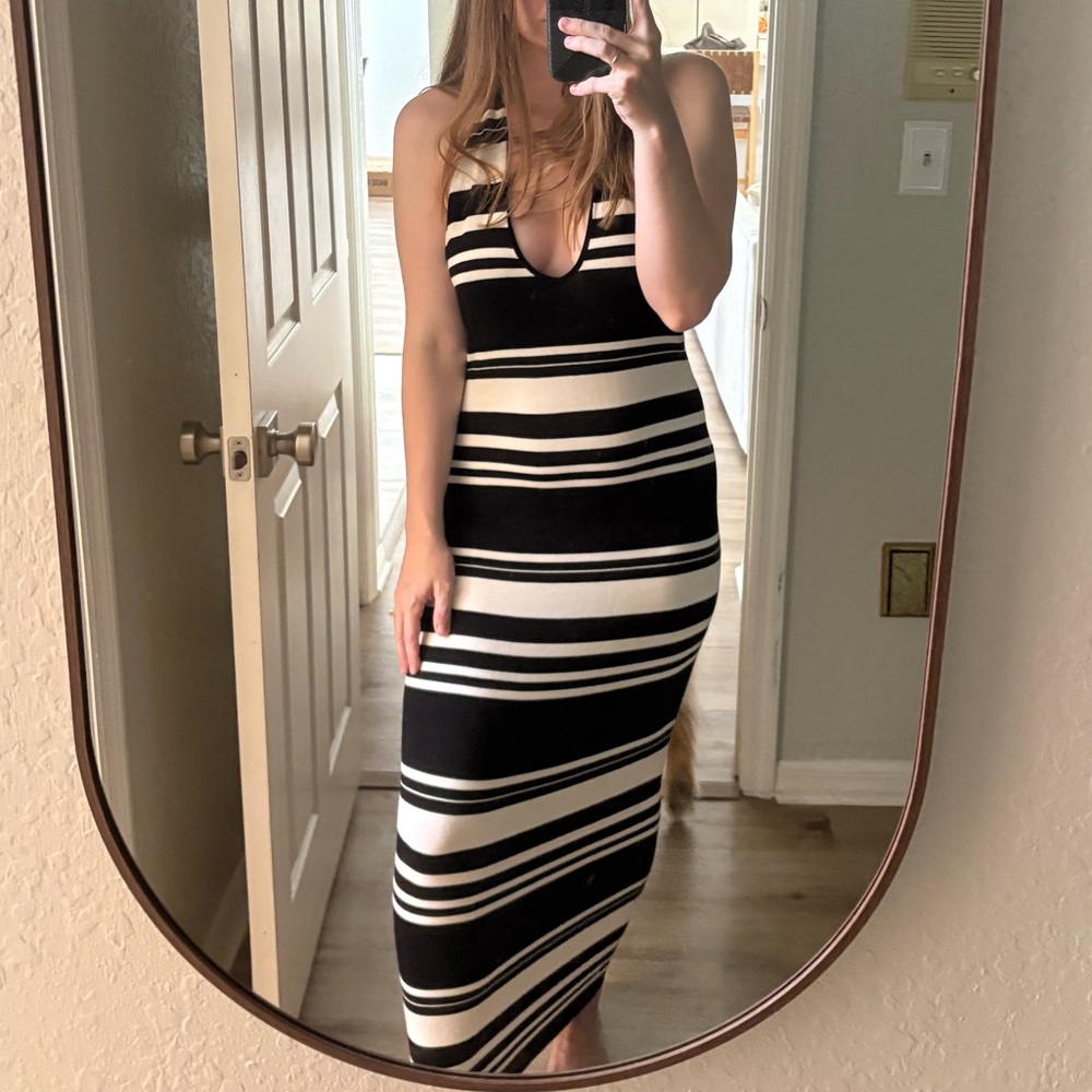 Meshki Striped Midi Dress